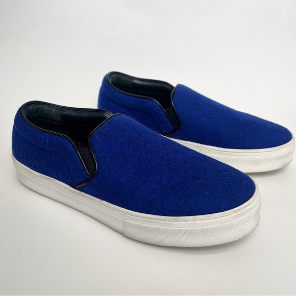Celine Phoebe Philo Blue wool and leather slip on sneakers - size 37 / 7 US - Picture 4 of 6
